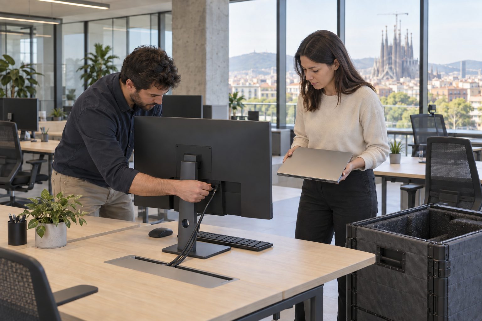 Cambio de oficina en Barcelona: cómo coordinar equipos, proveedores y tecnología sin imprevistos